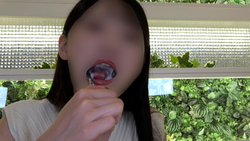 Rika-chan&#39;s teeth brushing. While gently pampering the M man, he spits it into his mouth.