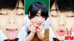 A long-awaited POV :  virtual tongue kiss with short hair cutie Tsugumi Muto!