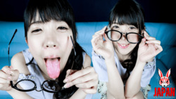 Sensual Eye Glasses Licking Play with Reina Makino